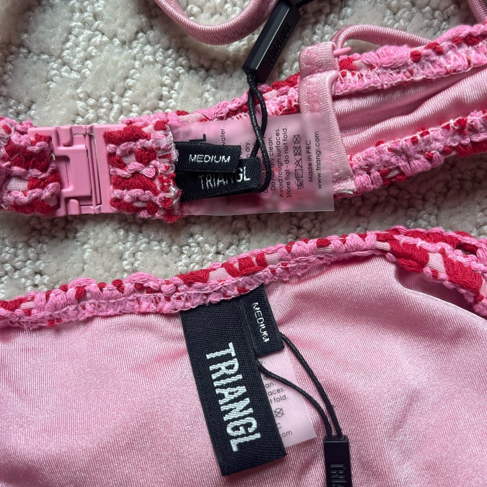 Triangl Maia-Alina Pink Crochet Scoop Bikini Set - Picture 10 of 10